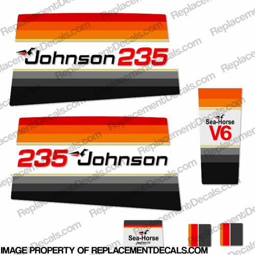 Johnson 1979 235hp V6 Decals INCR10Aug2021