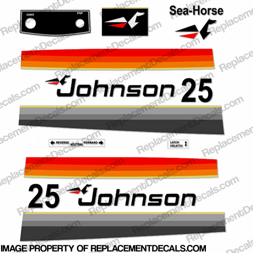Johnson 1977 25hp Decals INCR10Aug2021
