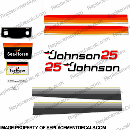 Johnson 1979 25hp Decals INCR10Aug2021