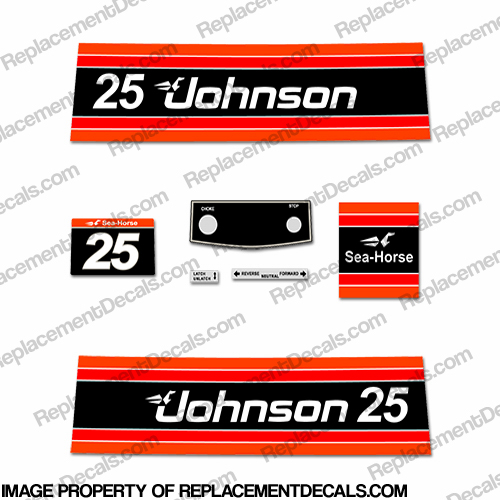 Johnson 1981 25hp Decals INCR10Aug2021