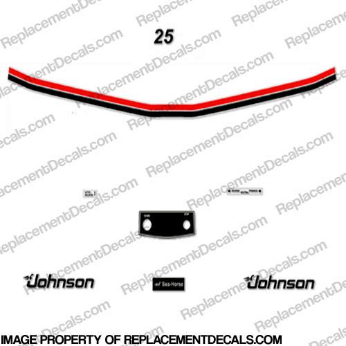 Johnson 1983 25hp Decals INCR10Aug2021