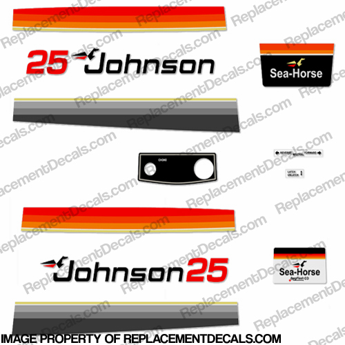 Johnson 1979 25hp Electric Decals INCR10Aug2021