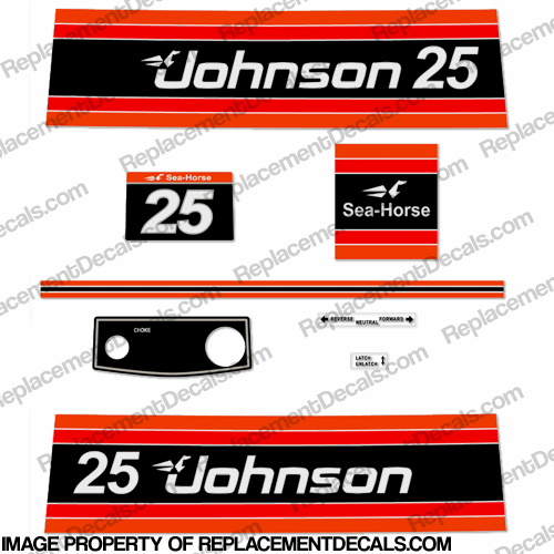 Johnson 1981 25hp Electric Decals INCR10Aug2021