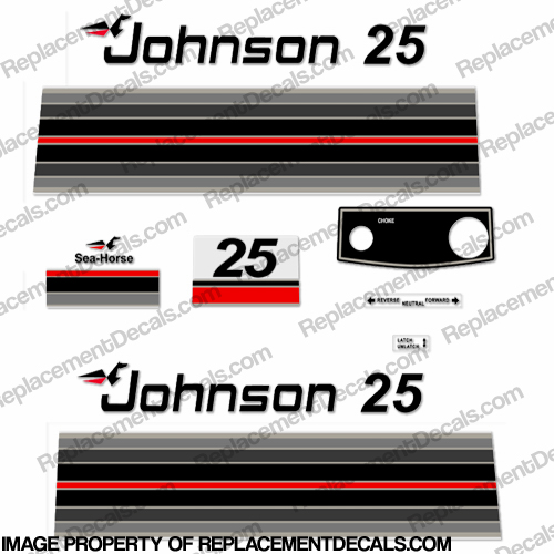 Johnson 1982 25hp Electric Decals INCR10Aug2021