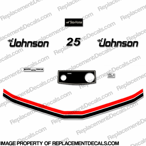 Johnson 1983 25hp Electric Start Decals INCR10Aug2021