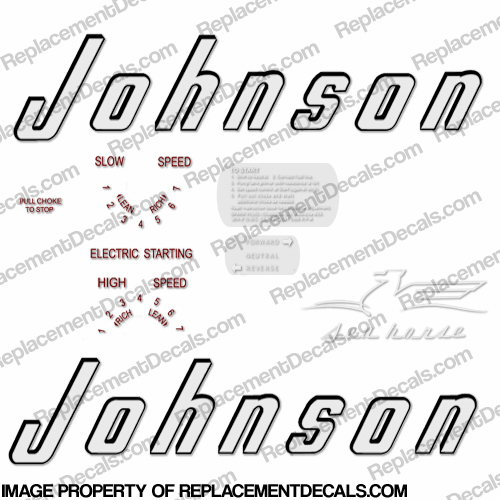 Johnson 1956 30hp - Electric - Style A Decals INCR10Aug2021