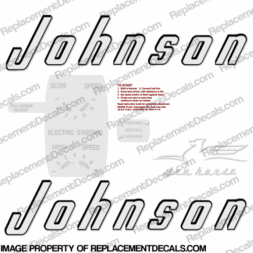 Johnson 1956 30hp - Electric - Style B Decals INCR10Aug2021
