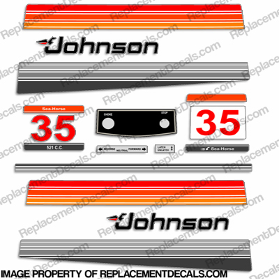 Johnson 1980 35hp Decals INCR10Aug2021