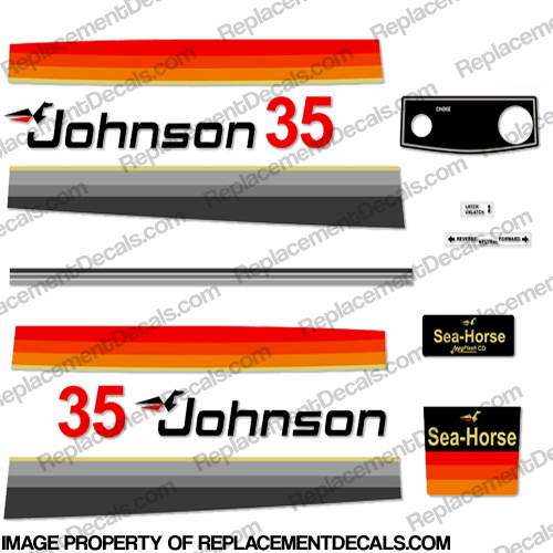 Johnson 1978 35hp Electric Decals INCR10Aug2021