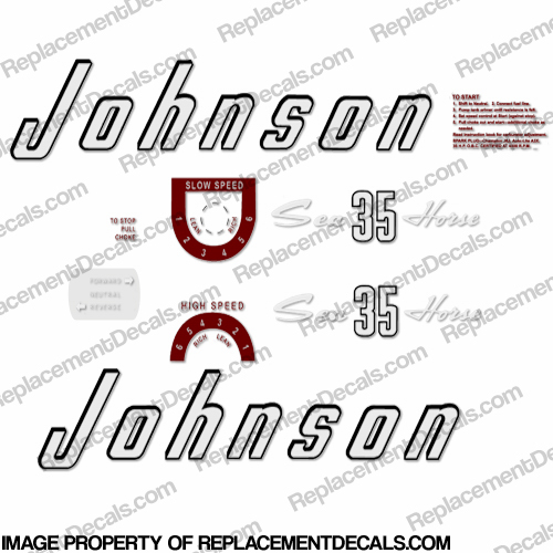 Johnson 1957 35hp Decals INCR10Aug2021