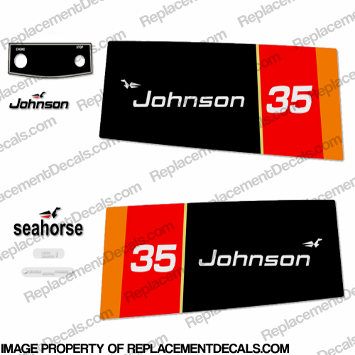 Johnson 1976 35hp Decals INCR10Aug2021