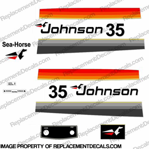 Johnson 1977 35hp Decals INCR10Aug2021