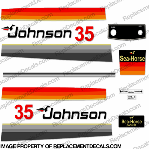 Johnson 1978 35hp Decals INCR10Aug2021