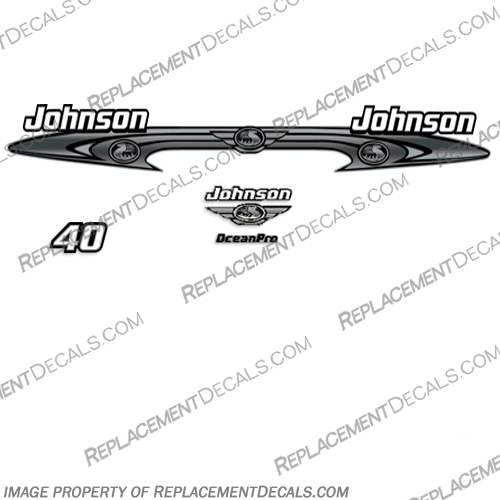 Johnson 40hp OceanPro Decals - Wrap Around  ocean, pro, ocean pro, ocean-pro, 40, 40hp, Wrap Around