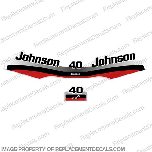 Johnson 1997 1998 40hp Pull Start 3 Cylinder Model Decal Kit INCR10Aug2021