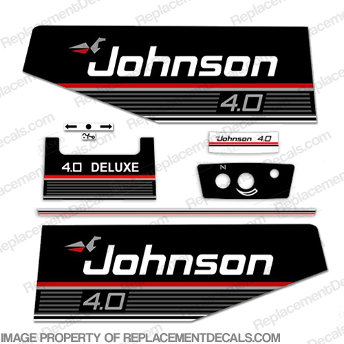 Johnson 1990 4hp Deluxe Decal Kit INCR10Aug2021