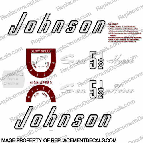Johnson 1957 5.5hp Decals INCR10Aug2021