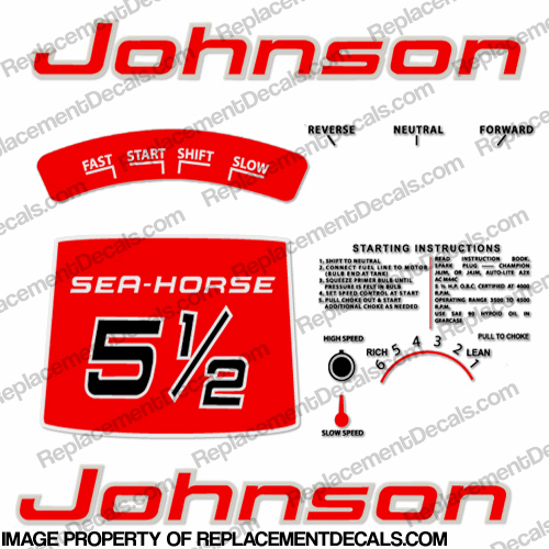 Johnson 1961 5.5hp Decals INCR10Aug2021