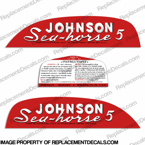Johnson 1951 5hp Decals INCR10Aug2021