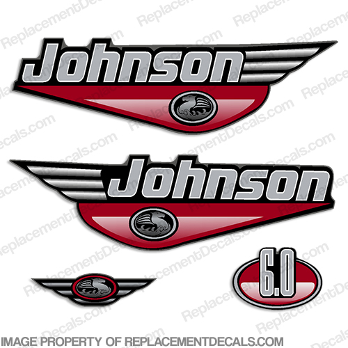 Johnson 6.0hp Decals (Red) - 2000 INCR10Aug2021