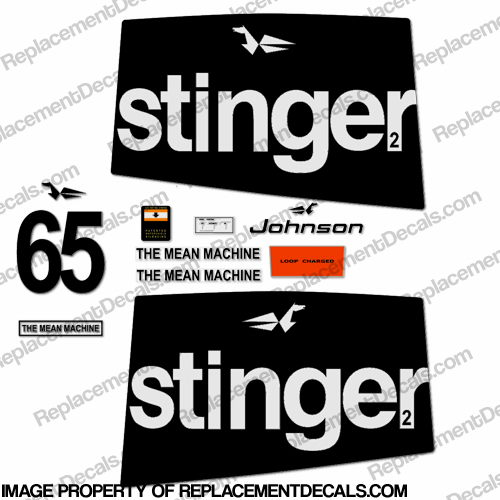 Johnson 1973 Stinger 65hp Decals INCR10Aug2021