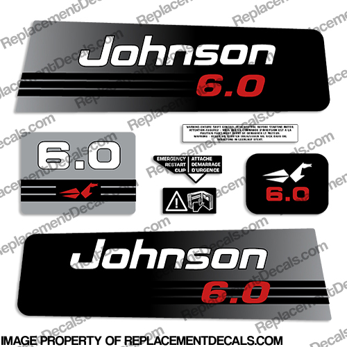 Johnson 6hp Decals - 1992 - 1994 INCR10Aug2021