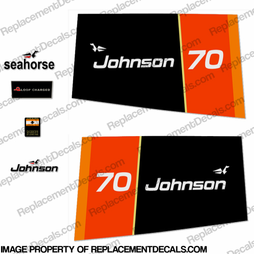 Johnson 1976 70hp Decals INCR10Aug2021