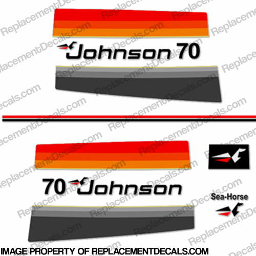 Johnson 1977 70hp Decals INCR10Aug2021