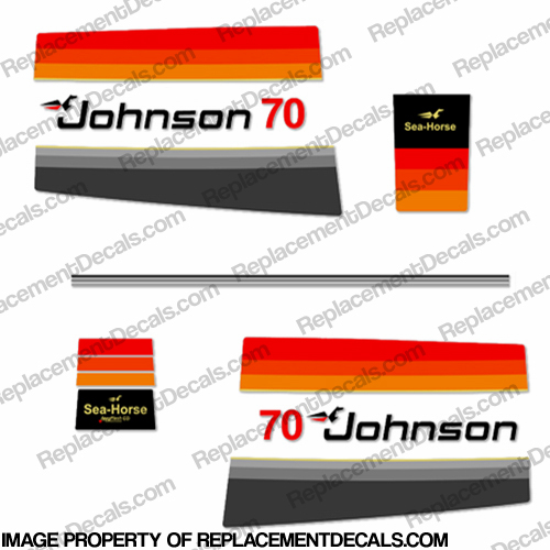 Johnson 1978 70hp Decals INCR10Aug2021