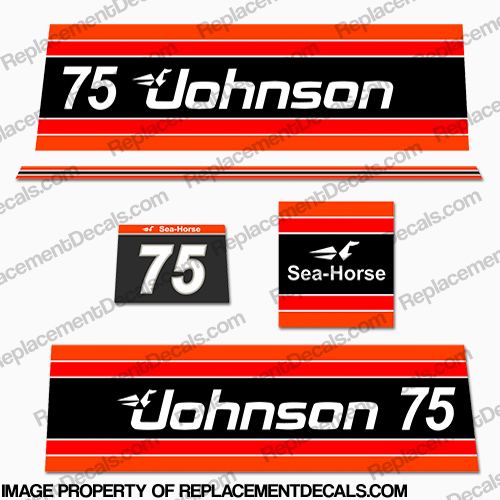 Johnson 1981 75hp Decals INCR10Aug2021
