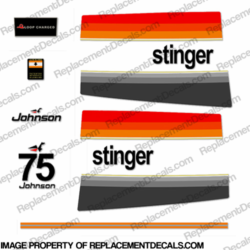 Johnson 1976 75hp - Stinger Decals INCR10Aug2021