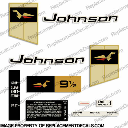 Johnson 1969 9.5hp Decals INCR10Aug2021