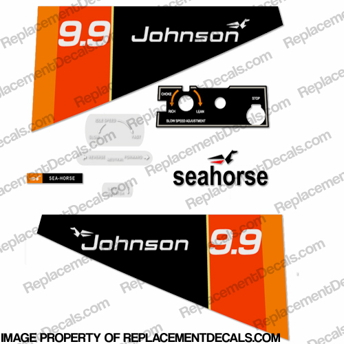 Johnson 1976 9.9hp Decals INCR10Aug2021