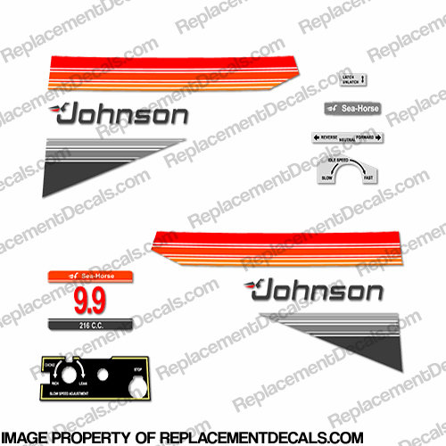 Johnson 1980 9.9hp Decals INCR10Aug2021