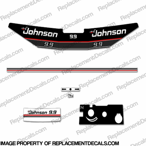 Johnson 1990 9.9hp Decal Kit INCR10Aug2021