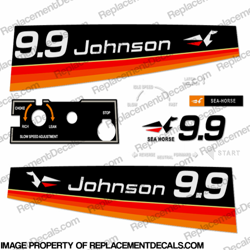 Johnson 1974 9.9hp - Electric Decals INCR10Aug2021