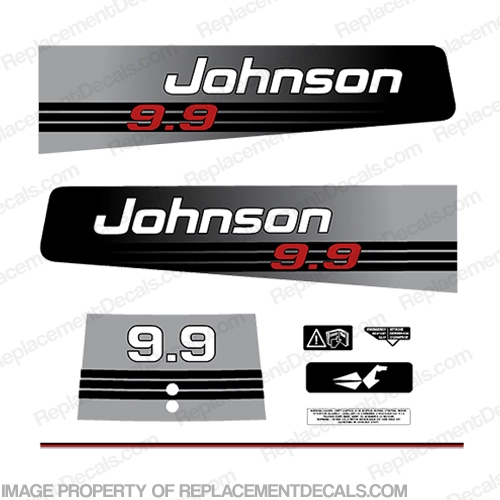 Johnson 9.9hp Decals - 1992 - 1994 9.9 hp, 1993, INCR10Aug2021
