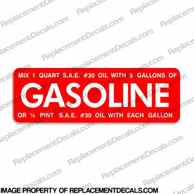 Johnson 1951-1952 5 Gasoline Decal INCR10Aug2021