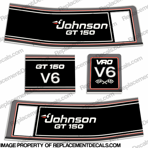 Johnson 1990 GT 150hp Decals INCR10Aug2021