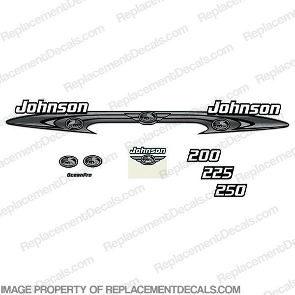 Johnson 200-250 OceanPro Decals - Wrap Around ocean, pro, ocean pro, ocean-pro, 200. 225. 250, INCR10Aug2021