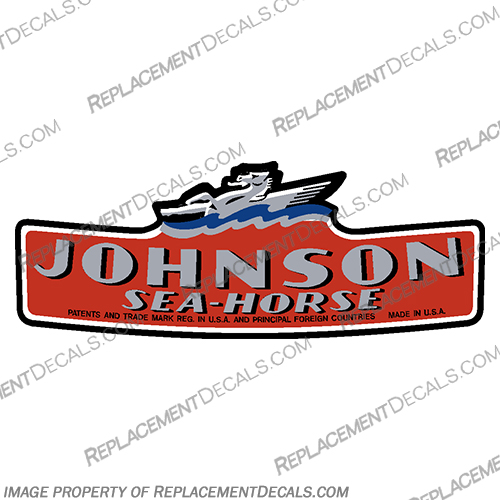 Johnson Sea Horse Outboard Motor Engine Stand Decal  Johnson, sea, horse, seahorse, outboard, motor, engine, stand, decal