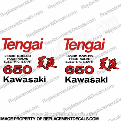 Kawasaki Tengai KLR 650 Decals INCR10Aug2021