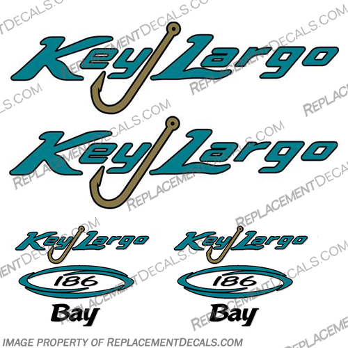 Key Largo 186 Bay Boat Decal Package Key, Largo, 186, Bay, Boat, Decal, Decals, Package,
