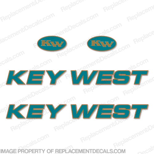 KEY WEST Boats Emblem 40" black raised decals FREE FAST delivery DHL express