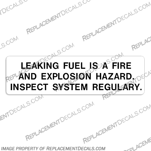 Leaking Fuel Warning Caution Label Decal  Warning, "Warning", leaking, fuel, hazard, leak, decal,