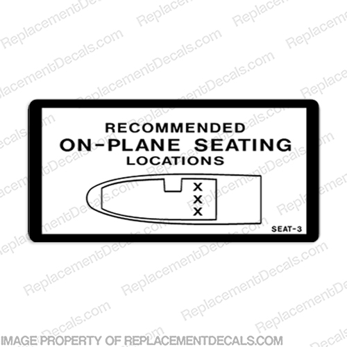 Recommended On Plane Seating Locations Decal - 3 Seat INCR10Aug2021