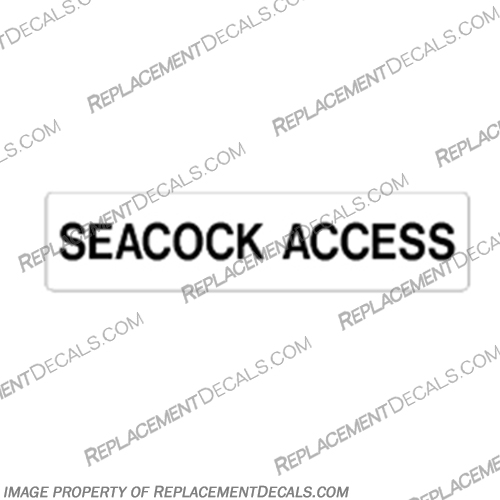 Boat Label Decals - SEACOCK ACCESS boat, man, label, decals, seacock, access, boat, decal, sticker