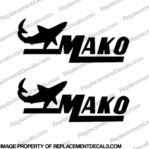 Mako Shark 56" Boat Decals -  (Set of 2) Any Color! - Style 1 INCR10Aug2021