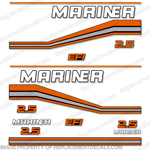 Mariner 2.5L Performance EFI Decal Kit 1990-1997 (Orange) 2.5, 1990, 1991, 1992, 1993, 1994, 1995, 1996, 1997, 92, 91, 90, 93, 94, 95, 96, 97, INCR10Aug2021