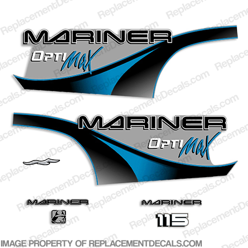 Mariner 115hp Optimax Decal Kit - 2000 (Blue) 804684A00, 115 hp. mariner 115 hp, INCR10Aug2021
